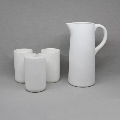 Wholesale hotel restaurant custom white porcelain dinnerware water kettle and cup